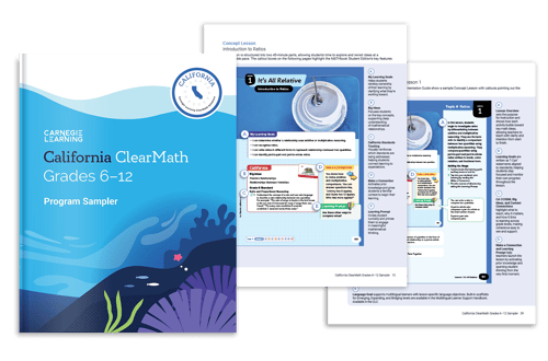 Preview image of California ClearMath Secondary sampler