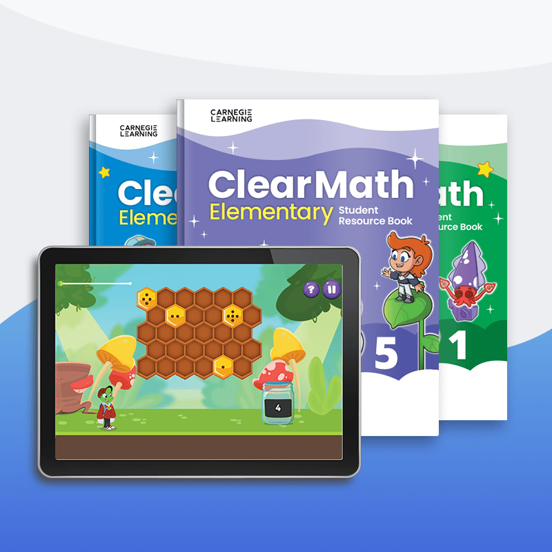 ClearMath Elementary product image with books and software ClearMath Elementary product image with books and software