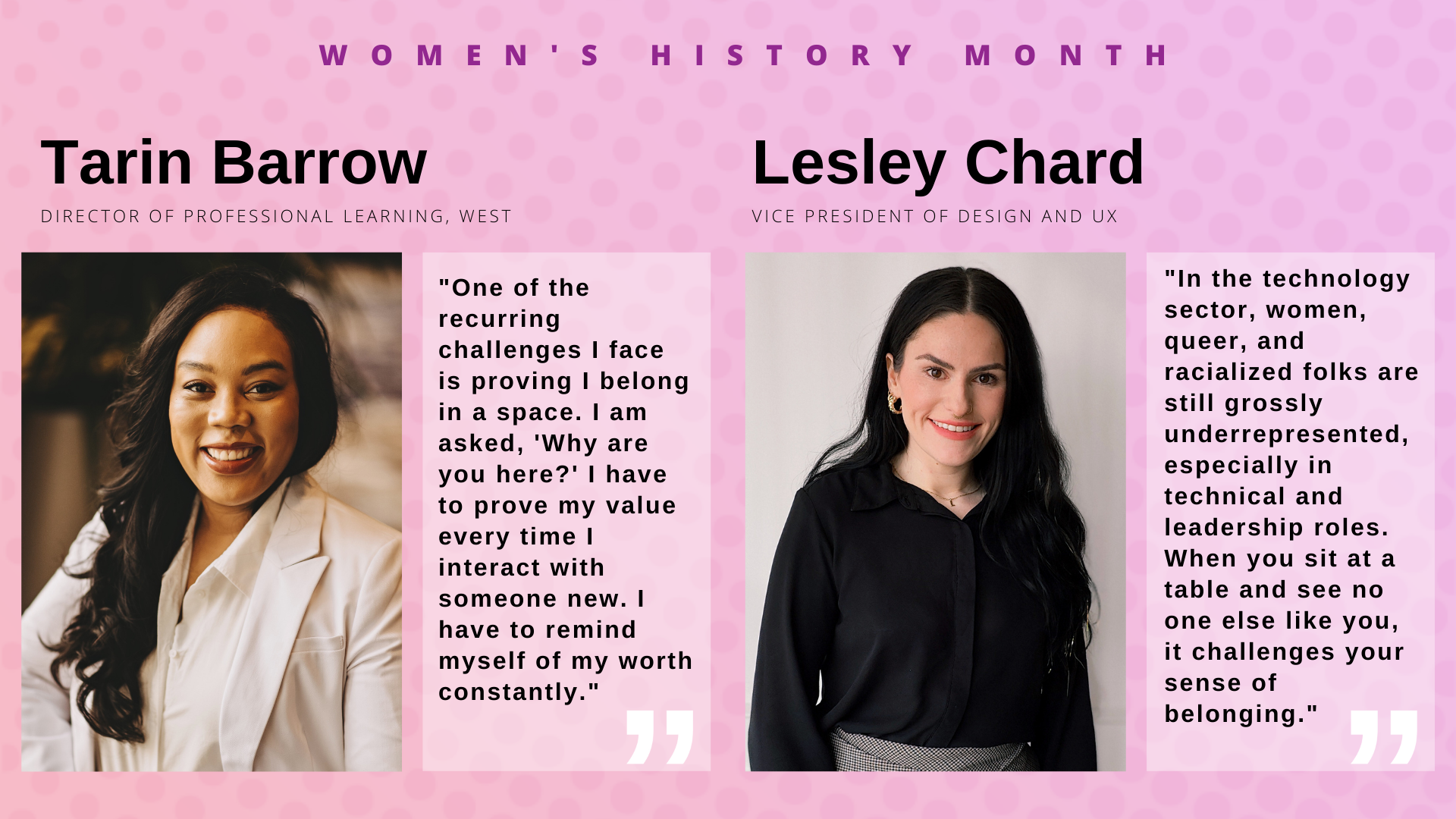 Tips for Women Leaders - Tarin Barrow, Director of Professional Learning: