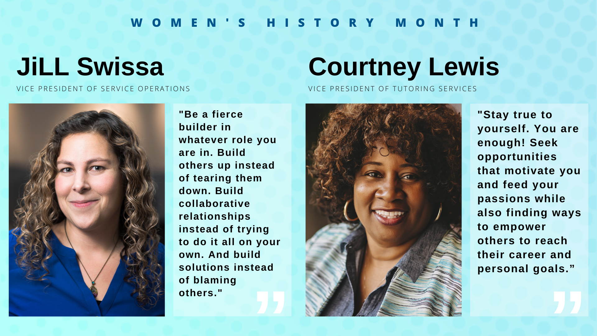 Tips for Women Leaders - JiLL Swissa, Vice President of Service Operations: