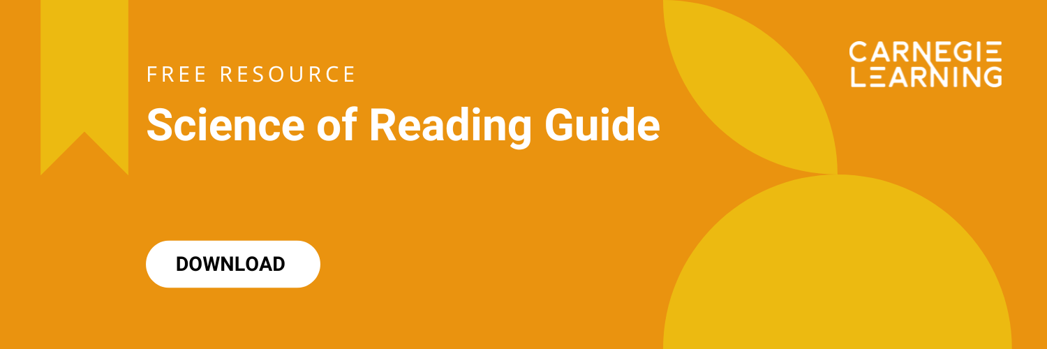An ad for a free guide on the science of reading