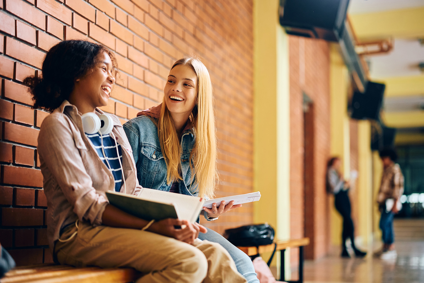 Two high school English students connect with their assigned reading.