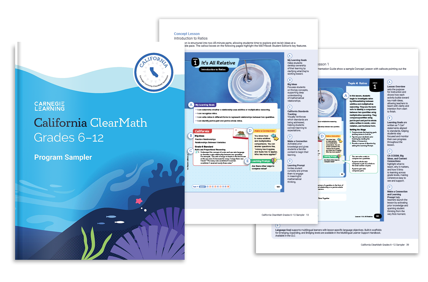 Preview image of California ClearMath Secondary sampler
